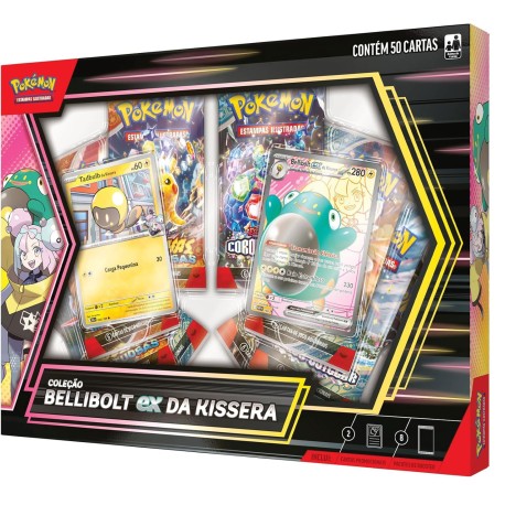Box Pokémon Escarlate e Violeta Coleção Bellibolt EX da Kissera Copag