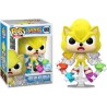 Boneco Sonic The Hedgehog Super Sonic With Emeralds Special Edition Flocked Pop Funko 1059