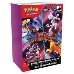 Box 18 Boosters Cards Pokémon Escarlate e Violeta Rivais Predestinados Copag