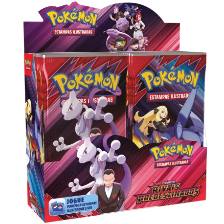 Box 36 Boosters Cards Pokémon Escarlate e Violeta Rivais Predestinados Copag