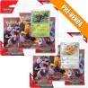 Kit com 2 Triple Pack Pokémon Escarlate e Violeta Rivais Predestinados Zarude e Eevee Copag