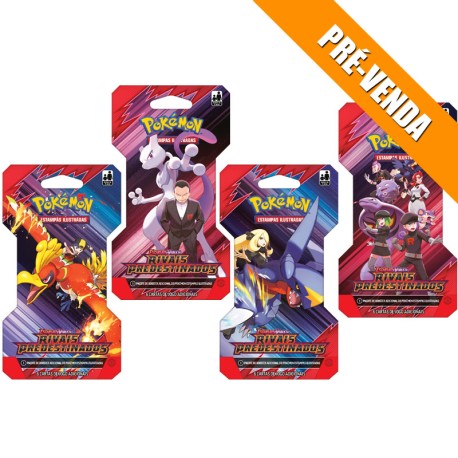 Booster com 6 Cartas Pokémon Escarlate e Violeta Rivais Predestinados Copag