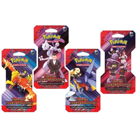 Booster com 6 Cartas Pokémon Escarlate e Violeta Rivais Predestinados Copag