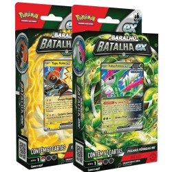 2 Decks Pokémon Baralho Batalha EX Folhas Férreas EX Tapu Koko EX Copag