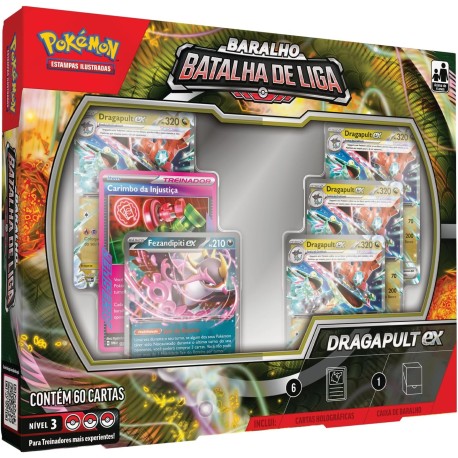 Box Pokémon Baralho Batalha de Liga Dragapult EX Copag