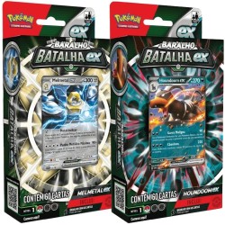 2 Decks Pokémon Baralho Batalha EX Melmetal EX Houndoom EX Copag