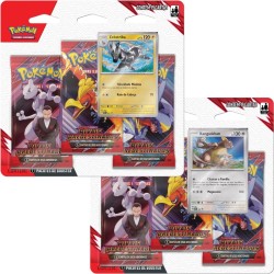Kit com 2 Triple Pack Pokémon Escarlate e Violeta Rivais Predestinados Kangaskhan e Zebstrika Copag