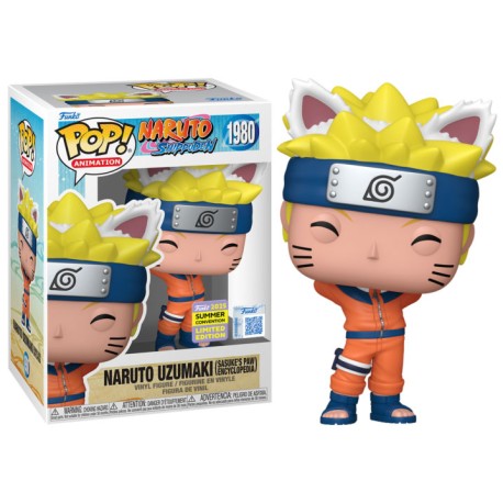 Boneco Naruto Shippuden Naruto Uzumaki (Sasuke's Paw Encyclopedia) Summer Convention 2025 Limited Edition Pop Funko 1980