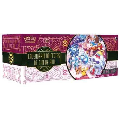 Box Pokémon Calendário de Festas de Fim de Ano 2025 Copag
