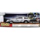 Miniatura De Volta Para o Futuro DeLorean Time Machine Frost Version com Luz 1:24 Jada