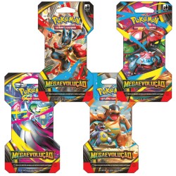 Booster com 6 Cartas Pokémon Mega Evolução Copag