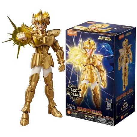 Boneco Saint Seiya Os Cavaleiros do Zodíaco Aiolia Leo Champion Class Blokees