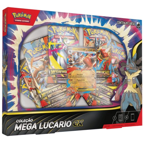Box Pokémon Coleção Mega Lucario EX Copag