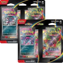 Kit com 2 Quádruplo Pack Pokémon Mega Evolução Fogo Fantasmagórico Sneasel e Weavile Copag