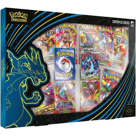 Box Pokémon Coleção Mega Charizard X EX Copag
