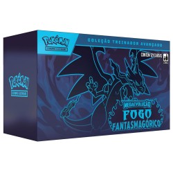Box Elite Pokémon Mega Evolução Fogo Fantasmagórico Coleção Treinador Avançado Copag