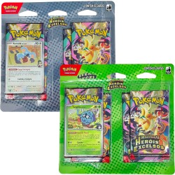 Kit com 2 Quádruplo Pack Pokémon Mega Evolução Heróis Excelsos Komala do Lauro e Tangela da Érica Copag