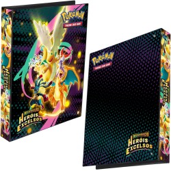 Pasta Fichário Pokémon Mega Evolução Heróis Excelsos Capa Dura 4 Argolas