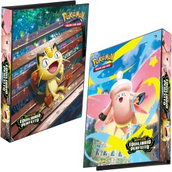 Pasta Fichário Pokémon Mega Evolução Equilíbrio Perfeito Capa Dura 4 Argolas