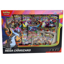 Box Pokémon Coleção Mega Charizard X EX Copag