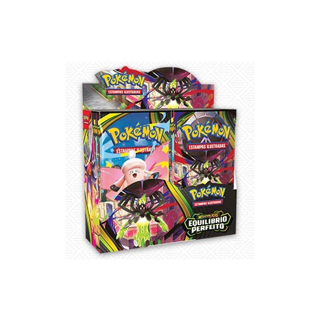 Box 36 Boosters Cards Pokémon Mega Evolução Equilíbrio Perfeito Copag