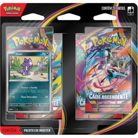 Quádruplo Pack Pokémon Mega Evolução Caos Ascendente Toxel Copag