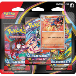 Triple Pack Pokémon Mega Evolução Caos Ascendente Charmeleon Copag