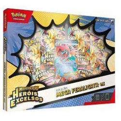 Box Pokémon Mega Evolução Heróis Excelsos Coleção Mega Feraligatr EX Copag