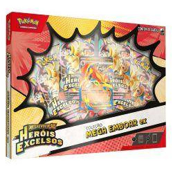 Box Pokémon Mega Evolução Heróis Excelsos Coleção Mega Emboar EX Copag
