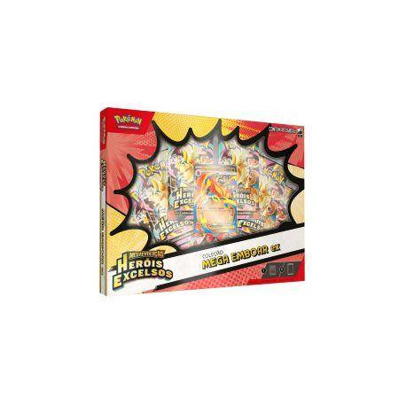 Box Pokémon Mega Evolução Heróis Excelsos Coleção Mega Emboar EX Copag