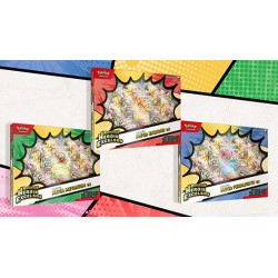 3 Box Pokémon Mega Evolução Heróis Excelsos Coleção Mega Meganium EX, Mega Emboar EX e Mega Feraligatr EX Copag
