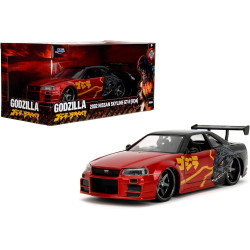 Miniatura Nissan Skyline GTR R34 2002 Godzilla escala 1:24 Jada