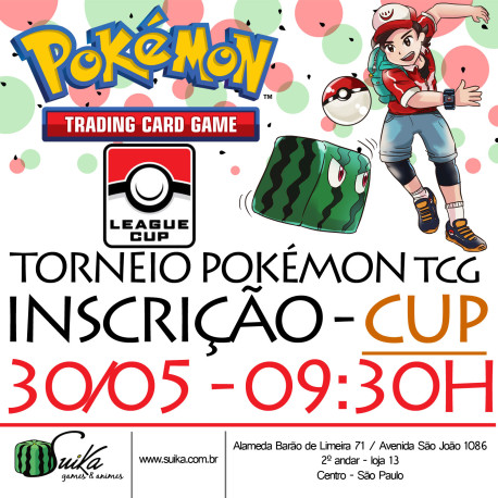 Inscrição TCG Torneio Pokémon League Cup - 14/02 - 09:30h