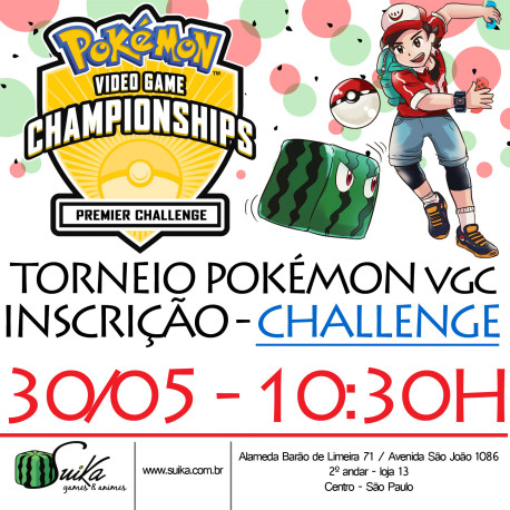 Inscrição VGC Torneio Pokémon Premier Challenge - 18/04 - 10:00h