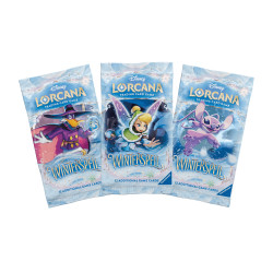 Booster com 12 Cartas Disney Lorcana Whispers in The Well Set 10 Trading Card Game Ravensburger