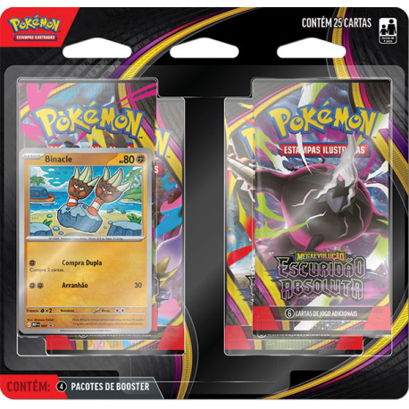 Quádruplo Pack Pokémon Mega Evolução Escuridão Absoluta Binacle Copag