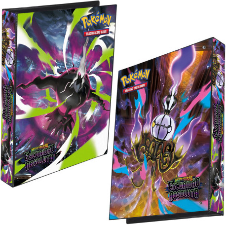 Pasta Fichário Pokémon Mega Evolução Escuridão Absoluta Capa Dura 4 Argolas