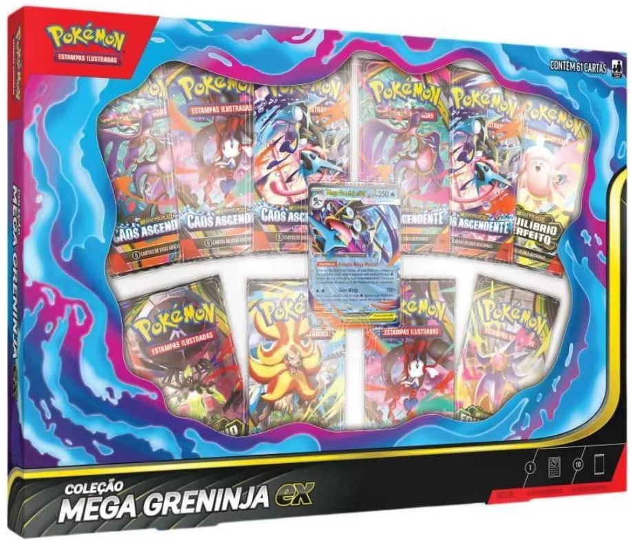 Box Pokémon Coleção Mega Greninja EX Copag