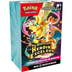Box 18 Boosters Cards Pokémon Mega Evolução Heróis Excelsos Copag