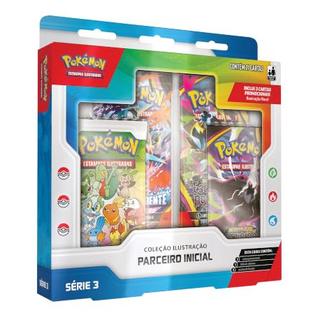 Box Pokémon Mega Evolução Coleção Parceiro Inicial Serie 3 Copag