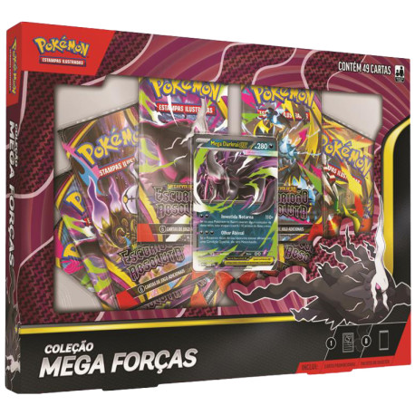 Box Pokémon Mega Evolução Coleção Mega Forças Mega Darkrai EX Copag