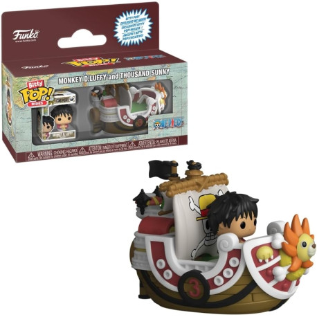 Boneco One Piece Monkey D. Luffy and Thousand Sunny Bitty Pop Funko