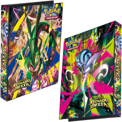 Pasta Fichário Pokémon Mega Evolução Reinado Delta Capa Dura 4 Argolas