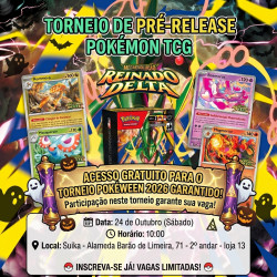 Inscrição Torneio Pokémon Pré-Lançamento Mega Evolução Escuridão Absoluta - 11/07 - 10:00h