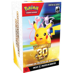 Box 6 Boosters Cards Pokémon Celebração de 30 anos Copag