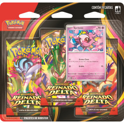 Triple Pack Pokémon Mega Evolução Reinado Delta Spritzee Copag