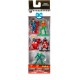 5 Bonecos DC Comics Superman,Supergirl,Lax Luthor, Aquaman e Batman Pack B Nano Metalfigs Jada