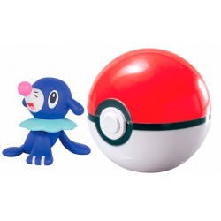 Bonecos Pokémon Sol e Lua Popplio e Poké Ball Tomy
