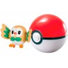 Boneco Pokémon Sol e Lua Rowlet e Poké Ball Tomy