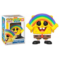 Boneco Bob Esponja Calça Quadrada Arco-íris  Pop Funko 558